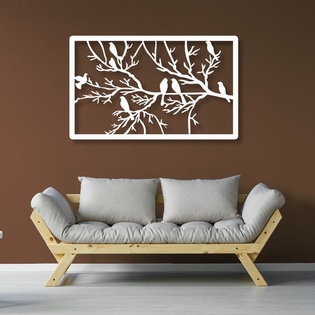 Birds on a Branch | Metal Wall Art – Art on Steel