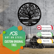 Custom-Original-Tree-of-life-Metal-Wall-Art-green