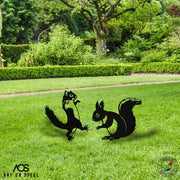 2 Naughty Squirrels Garden Décor