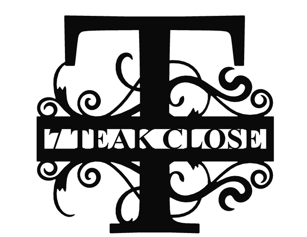 Customized Monogram Metal Wall Art