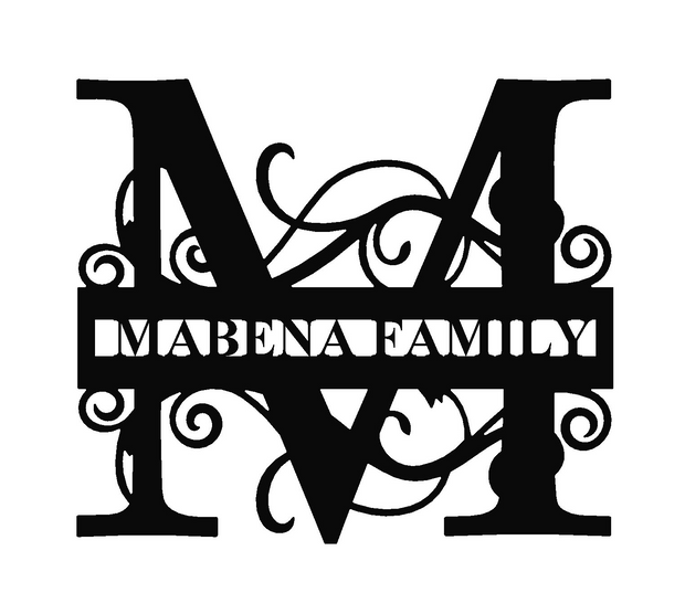 Customized Monogram Metal Wall Art