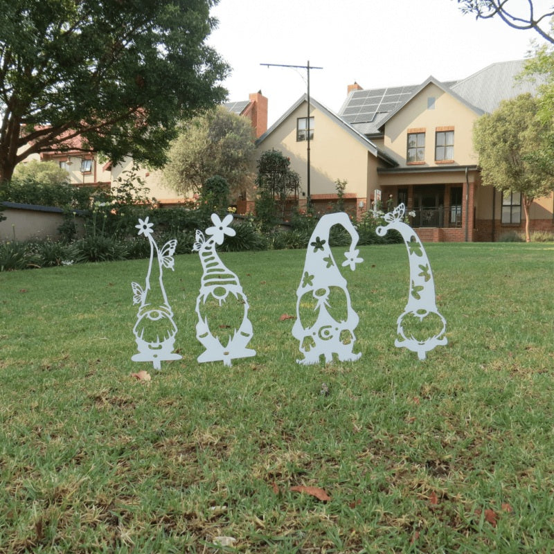4 Garden Gnomes - Garden Decor | Art on Steel
