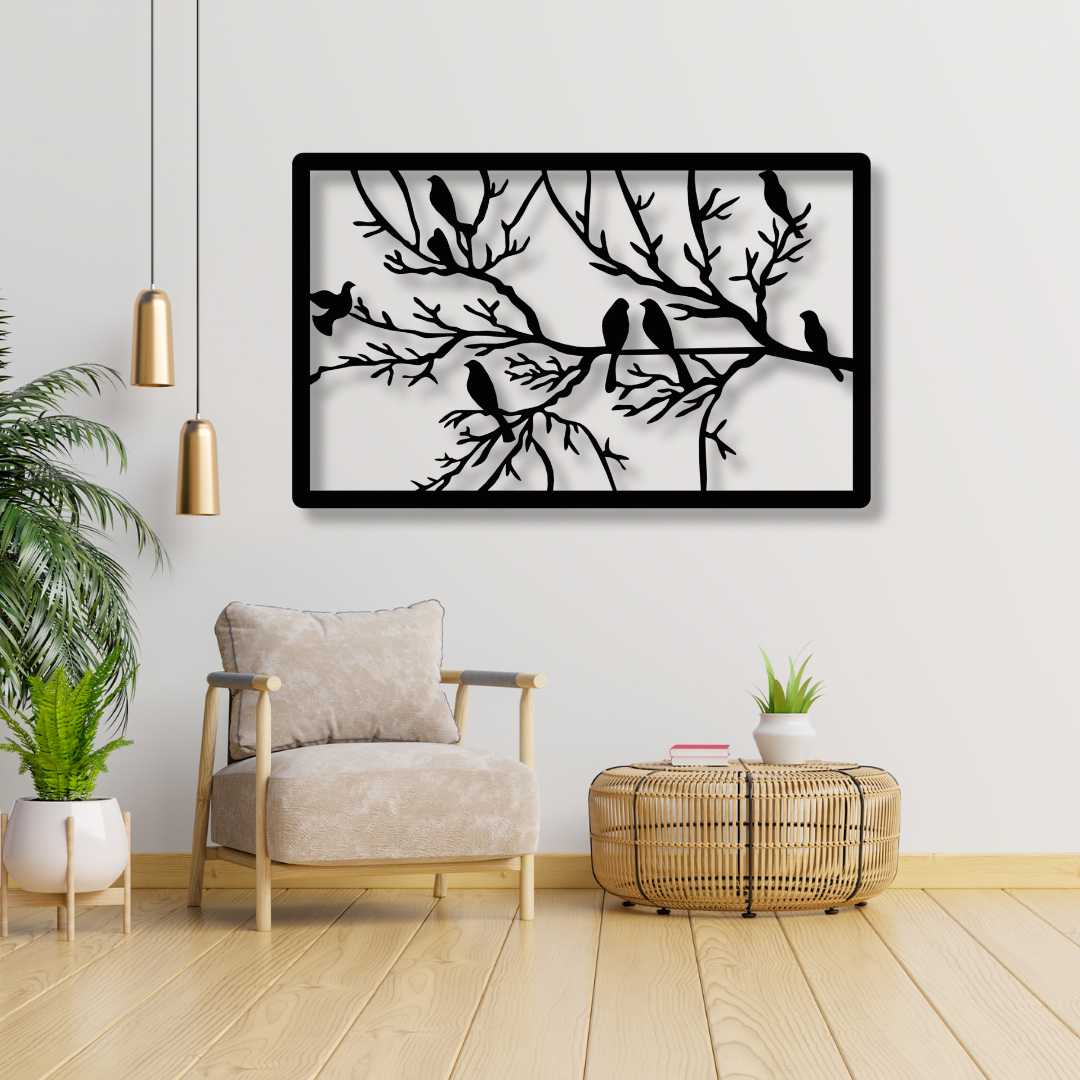 Birds on a Branch | Metal Wall Art – Art on Steel
