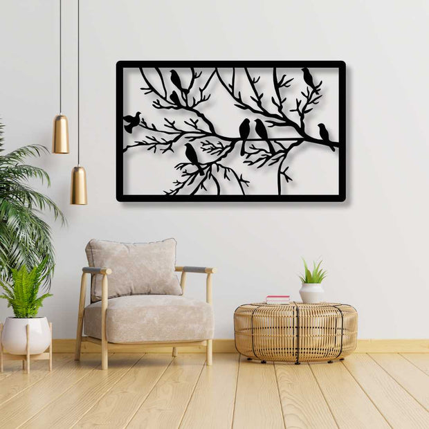 Birds on a Branch | Metal Wall Art
