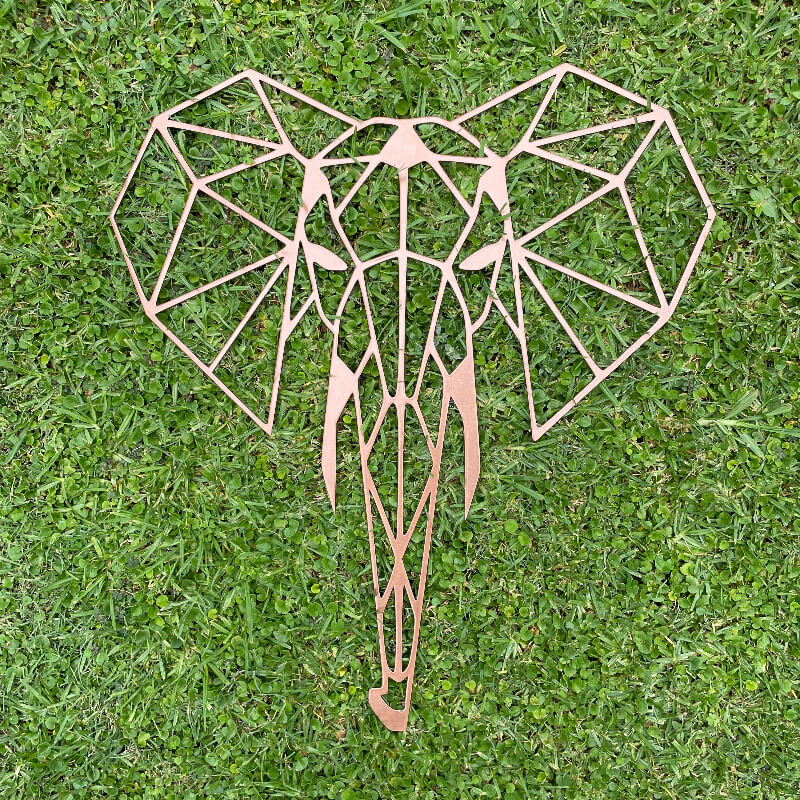 Elephant Metal Wall Art