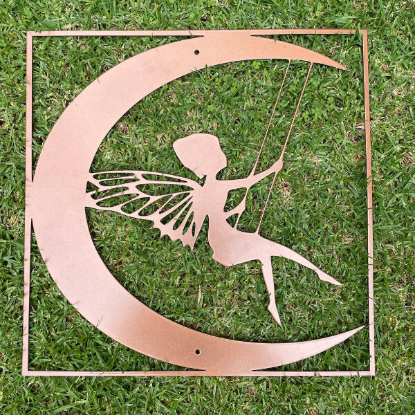 Fairy-Swinging-From-The-Moon-Steel-Art-Sunrise-Copper