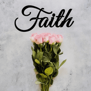 Faith Steel Art Word