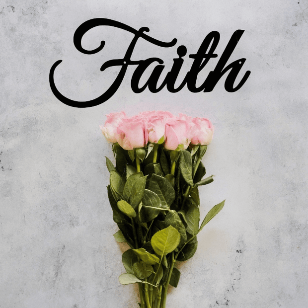 Faith Steel Art Word