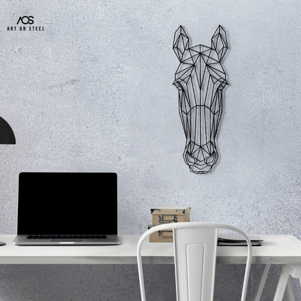 Geometric-Horse-Steel-Art-SQ2