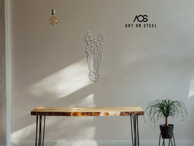 Geometric Horse Steel Art