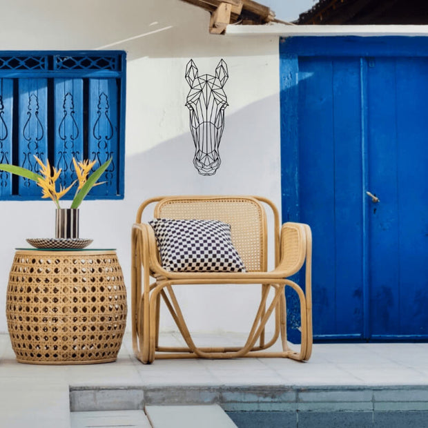 Geometric-horse-metal-wall-art-scene