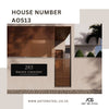 Custom steel house number sign AOS13 – 285 Bridge Crescent – modern black metal address plaque by Art on Steel. Stylish, durable wall-mounted house number design for contemporary homes in South Africa, weather-resistant and perfect for curb appeal.