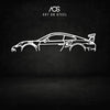 Metal wall art of Porsche 911 GT3 RS — sleek white steel cut-out car design by Art on Steel, modern automotive décor for garages, living rooms, and car enthusiasts, premium handmade wall art in South Africa.
