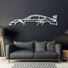 Porsche 911 GT3 RS metal wall art by Art on Steel – modern laser-cut steel car décor displayed in a stylish living room, perfect for automotive enthusiasts and luxury home interiors.