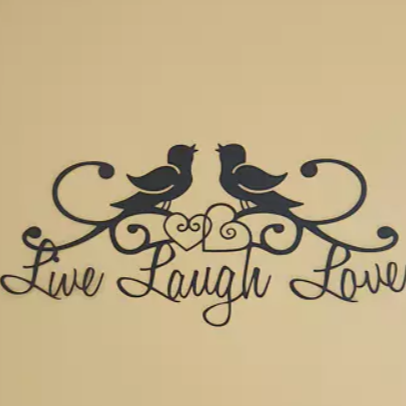 Live Laugh Love Birds Metal Wall Art