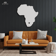 Africa-map-metal-wall-art-white