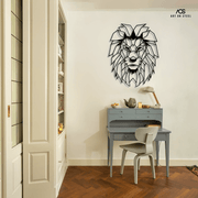 African-Lion-Metal-Wall-Art-above-desk