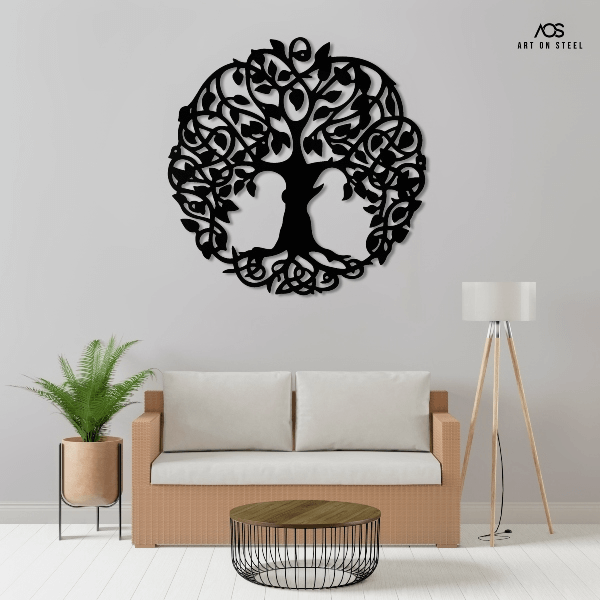 Celtic-tree-of-life-metal-wall-art-above-couch