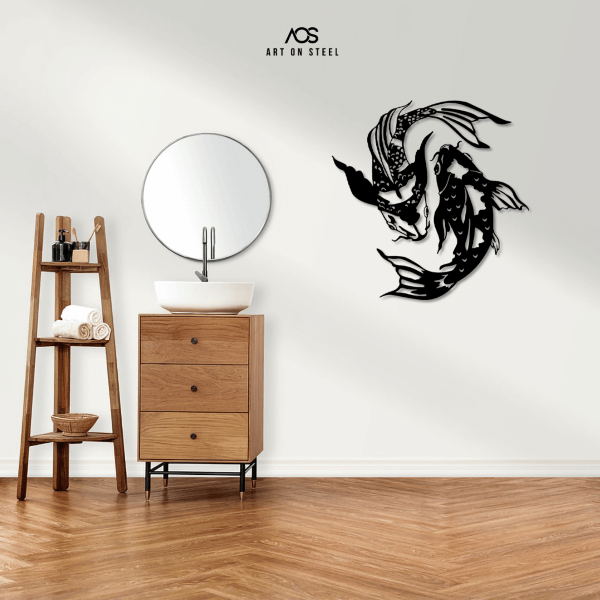 Koi Fish Metal Wall Art
